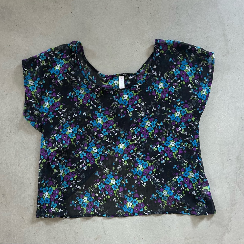Vintage sheer floral top